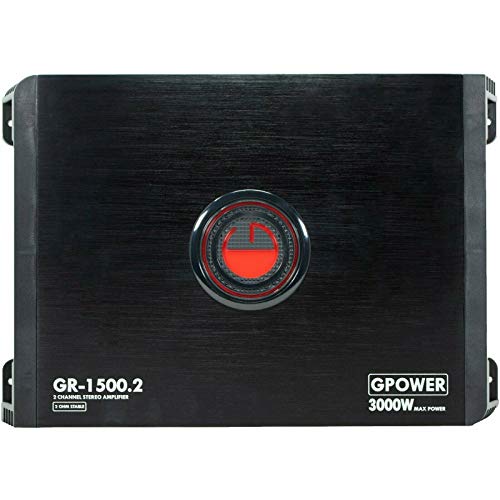 Gravity GR1500.2 2 Channels 3000 WATTS Car Audio Stereo Amplifier 2 Ohm Stable with LED Indicator Class AB Technology MOSFET PWM Power Supply Remote Level Control Gravity GR1500.2 2 Channels 3000 WATTS Car Audio Stereo Amplifier 2 Ohm Stable with LED Indicator Class AB Technology MOSFET PWM Power Supply Remote Level Control